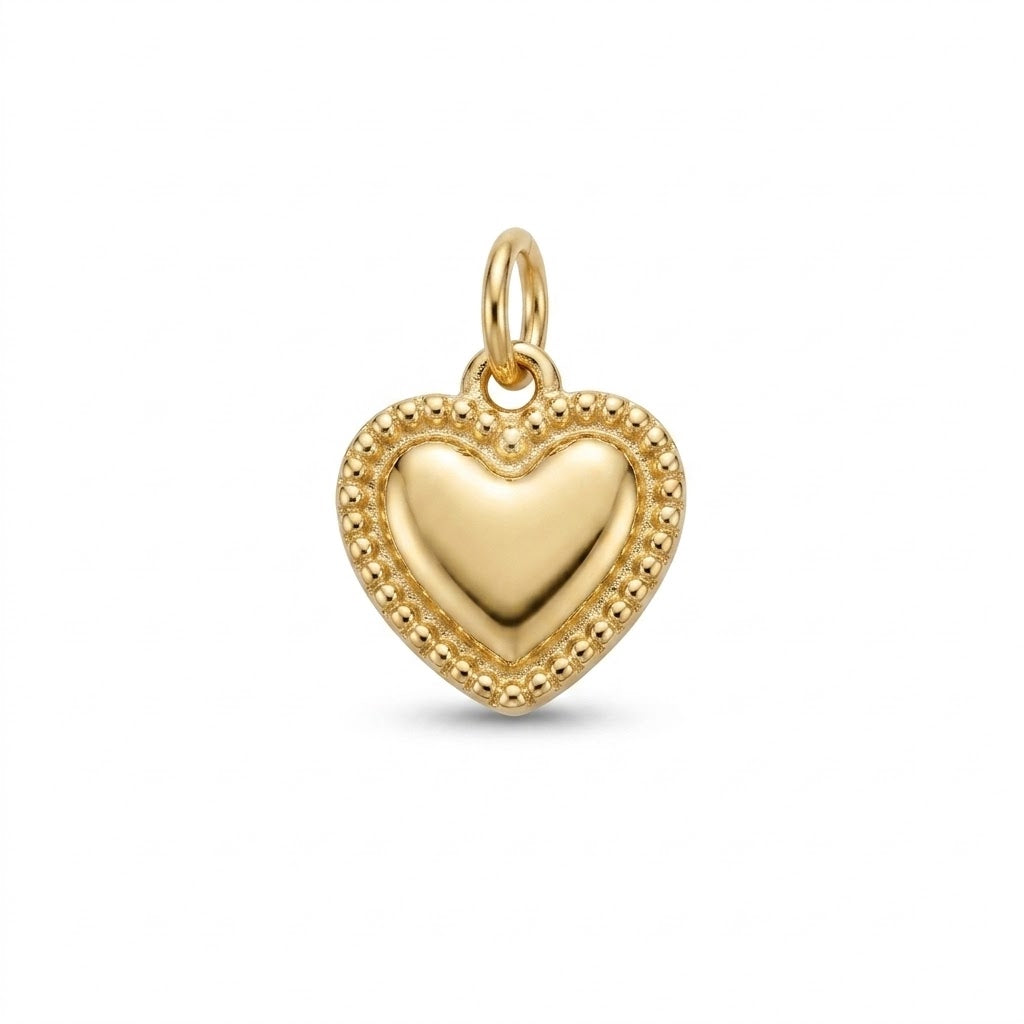 Beaded Heart Charm