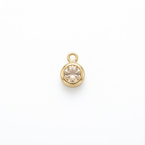 Champagne Solitaire Charm Gold