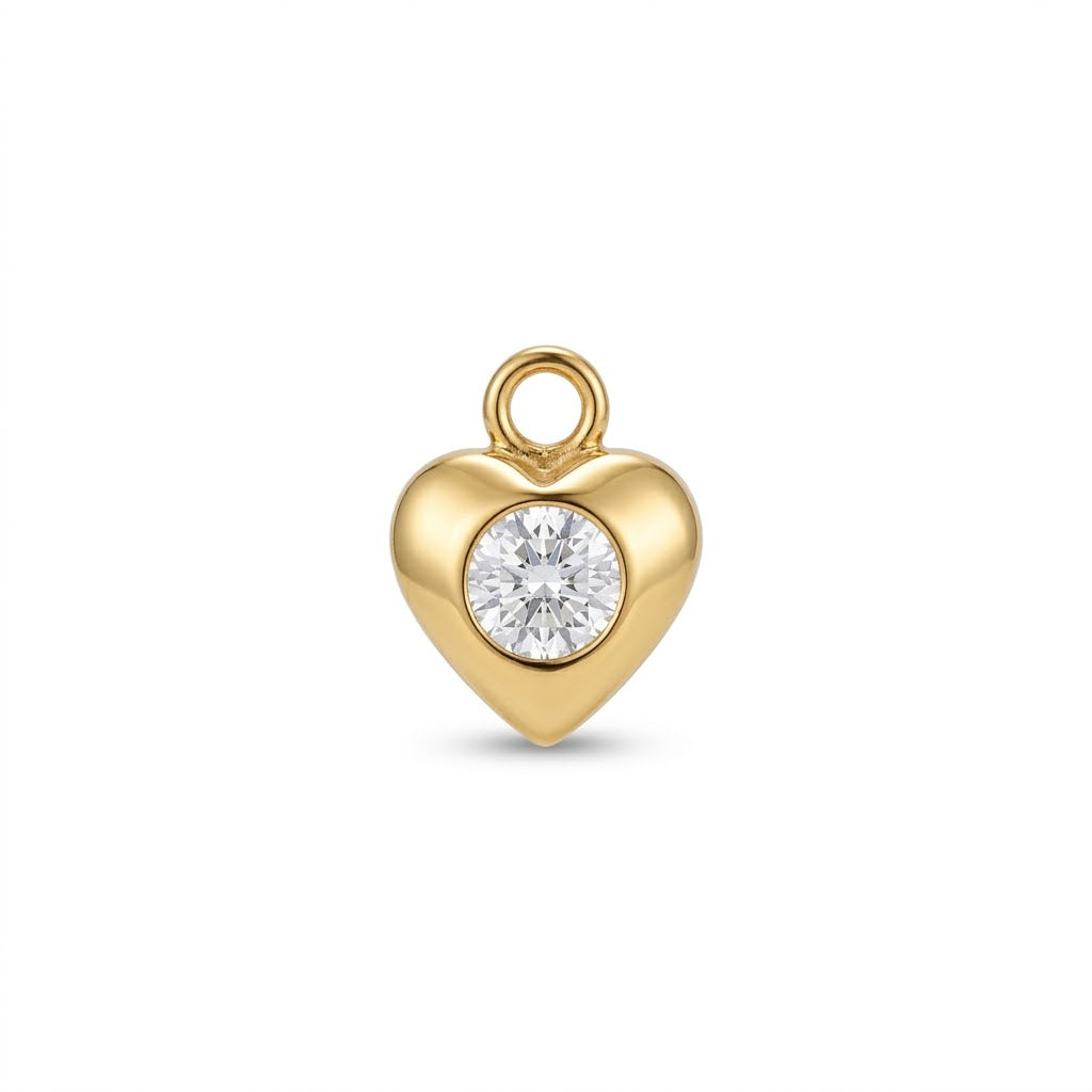 Crystal Heart Drop Charm