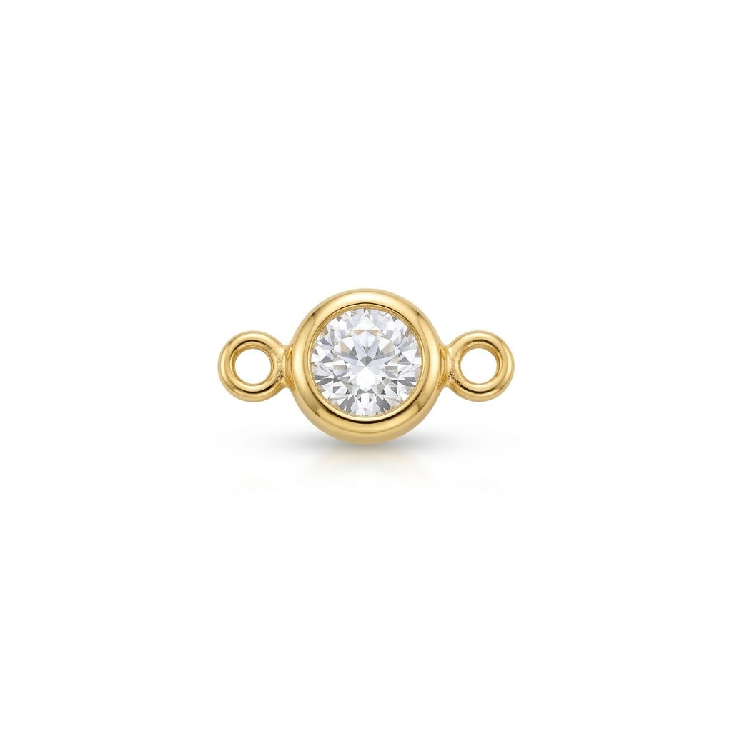 Crystal Solitaire Connector Charm
