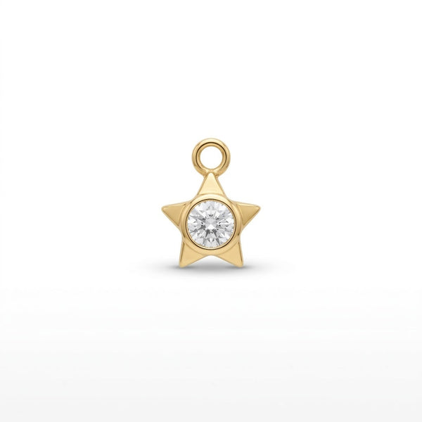 Crystal Star Charm Gold