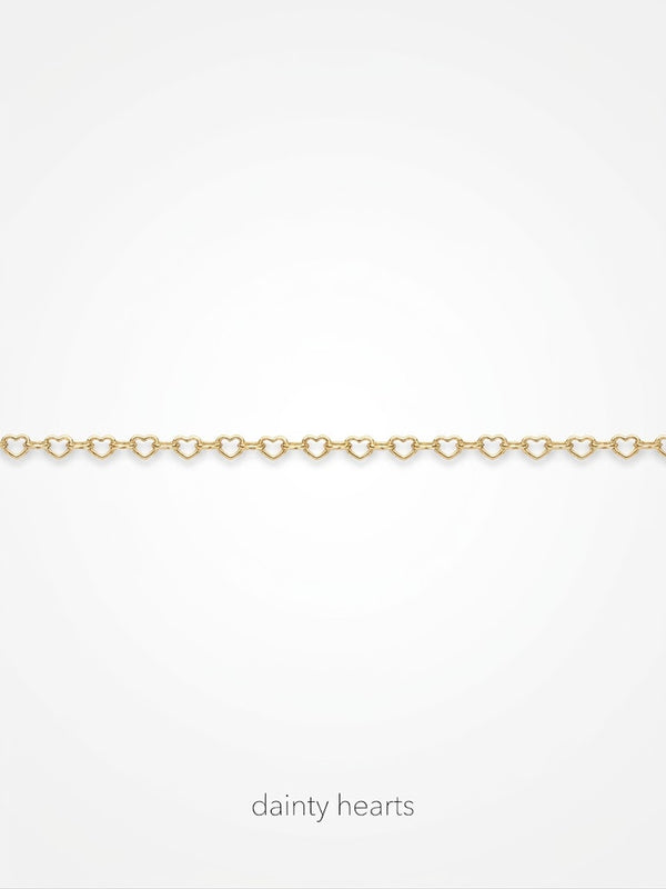 Dainty Heart Chain Gold