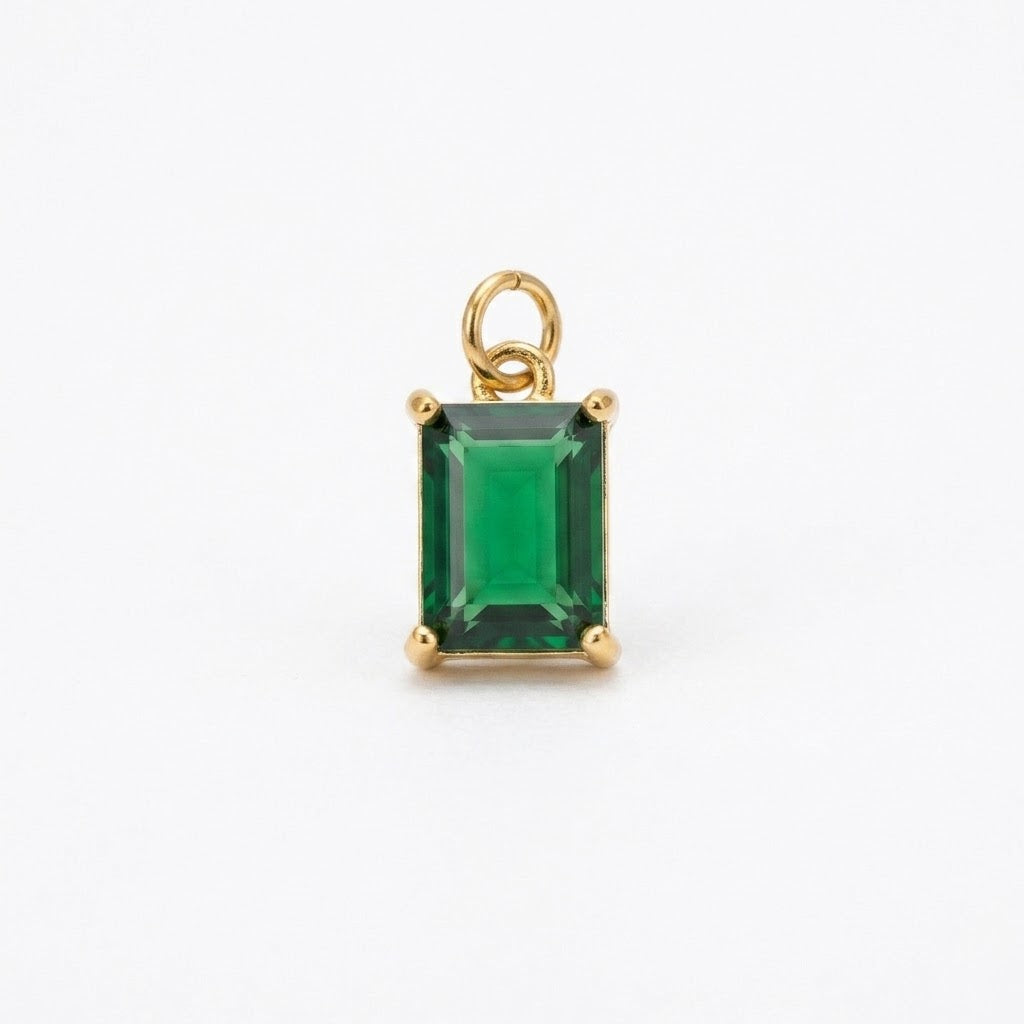 Emerald Cut Green Charm