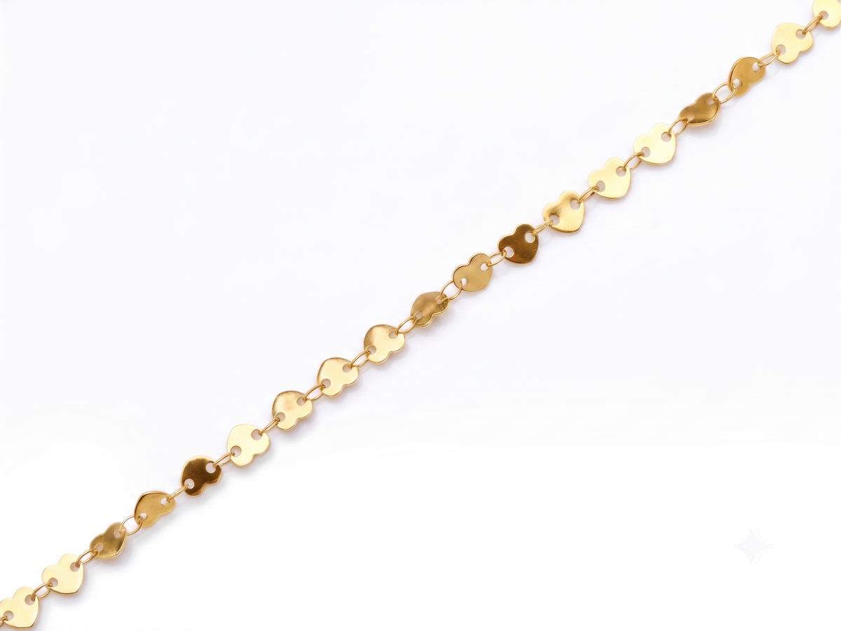 Flat Heart Link Chain