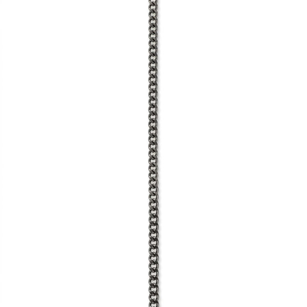 Gunmetal Curb Chain Silver