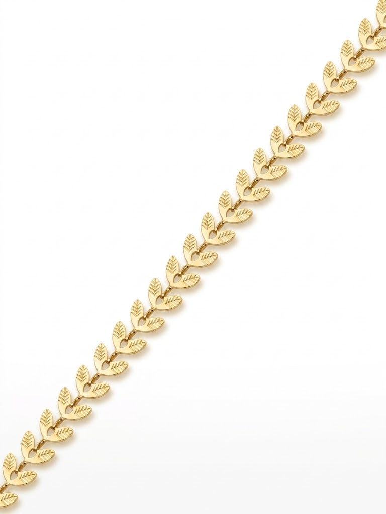 Leaf Link Chain Gold