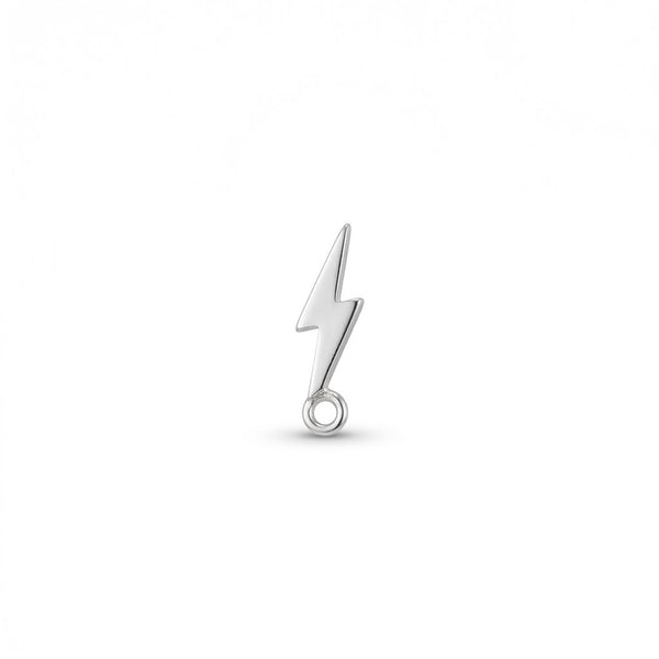 Lightning Bolt Charm Silver