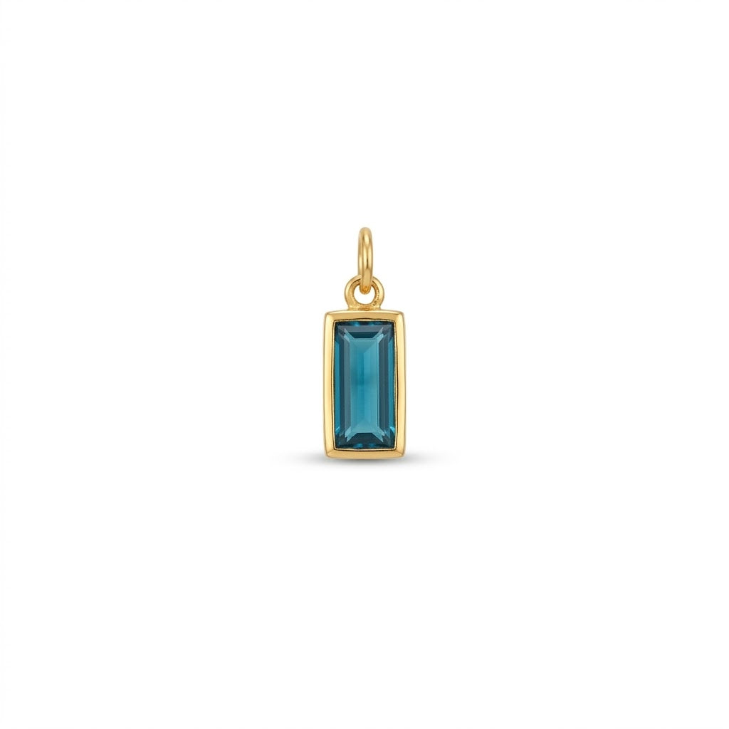 London Blue Baguette Charm
