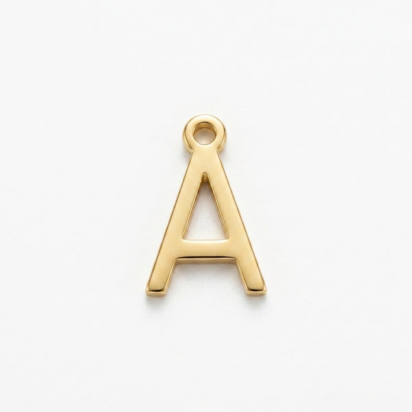 Mini Letter A Charm Gold