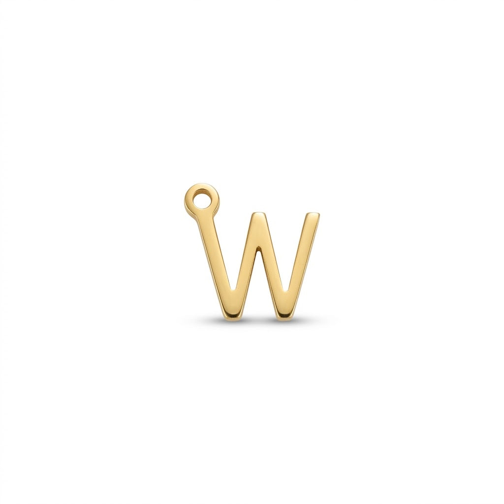 Mini Letter W Charm