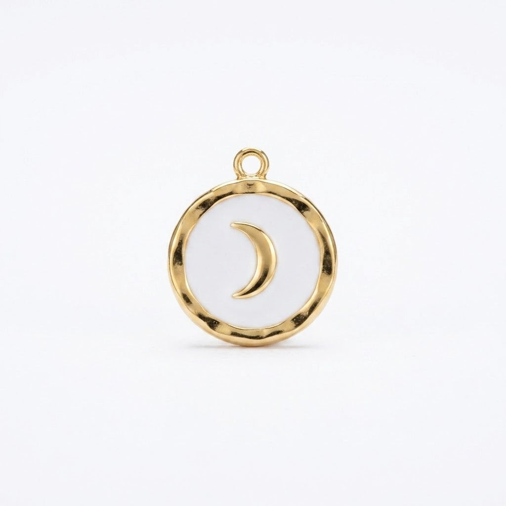 Moon Enamel Disc Charm
