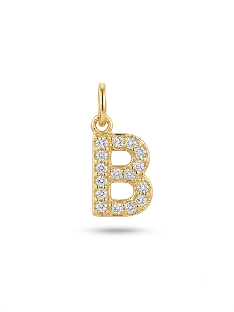 Pavé Letter B Charm