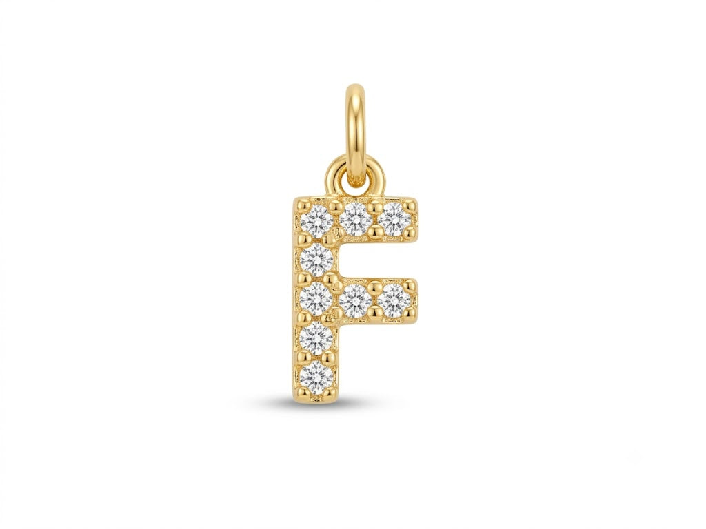 Pavé Letter F Charm