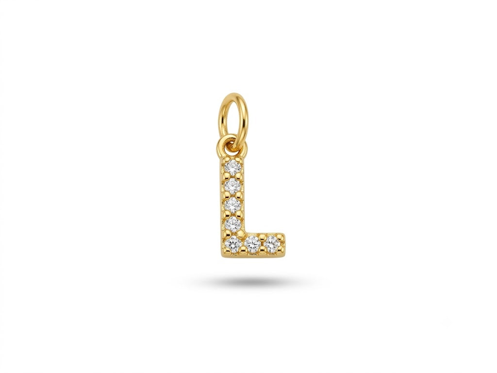 Pavé Letter L Charm
