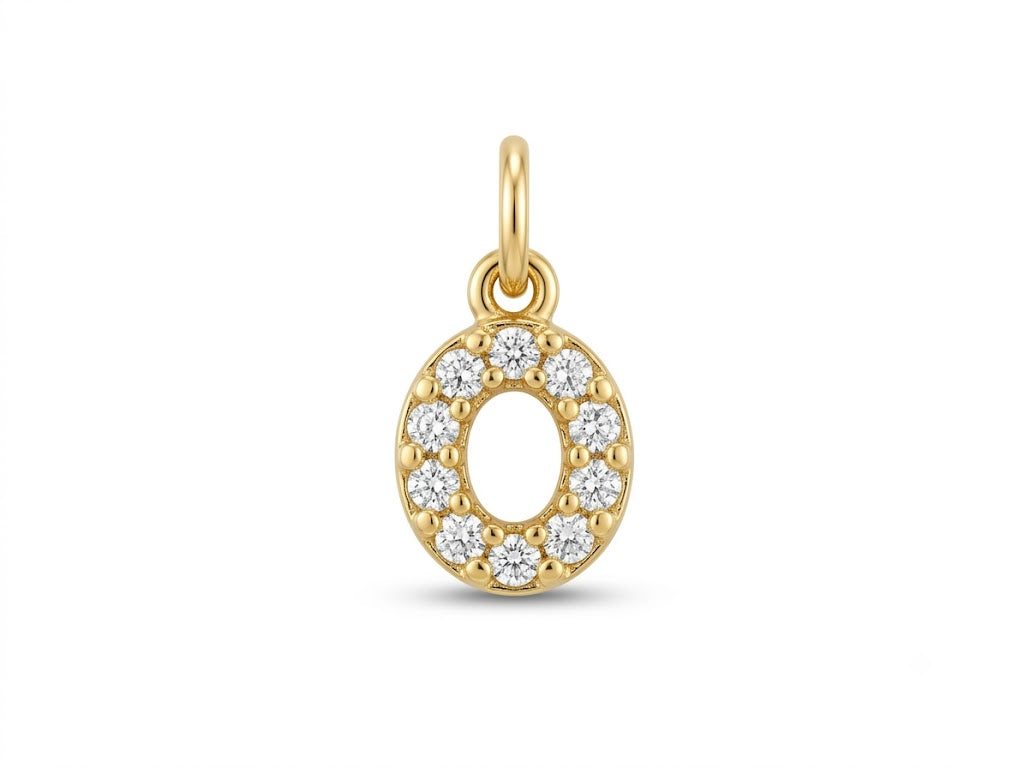 Pavé Letter O Charm