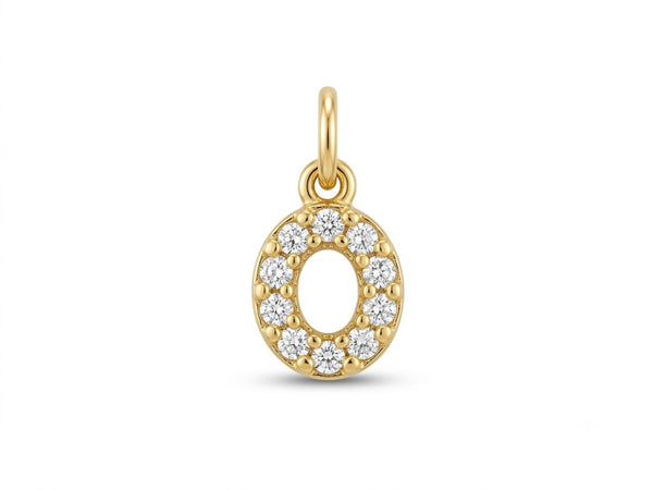 Pavé Letter O Charm