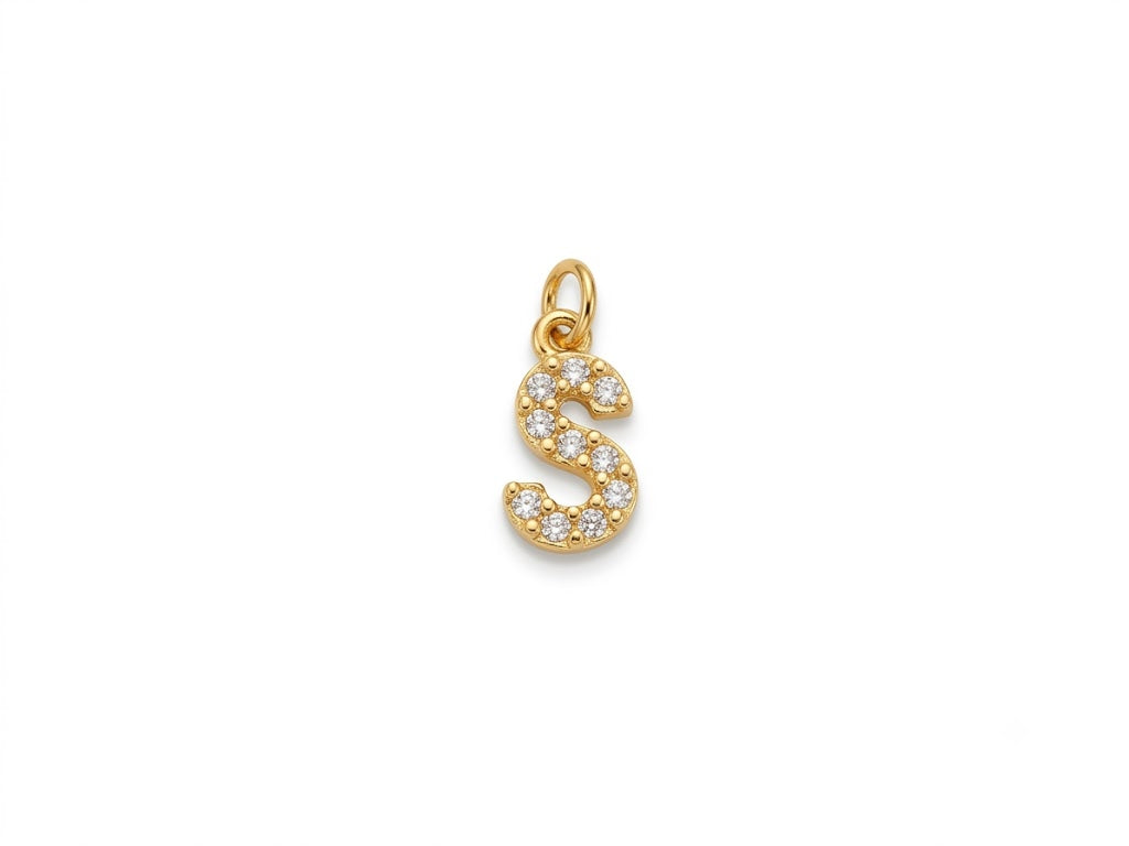 Pavé Letter S Charm