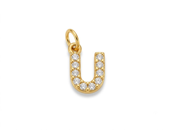 Pavé Letter U Charm