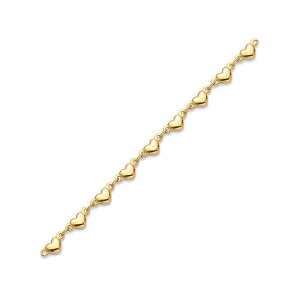 Puffed Heart Link Chain Gold chain