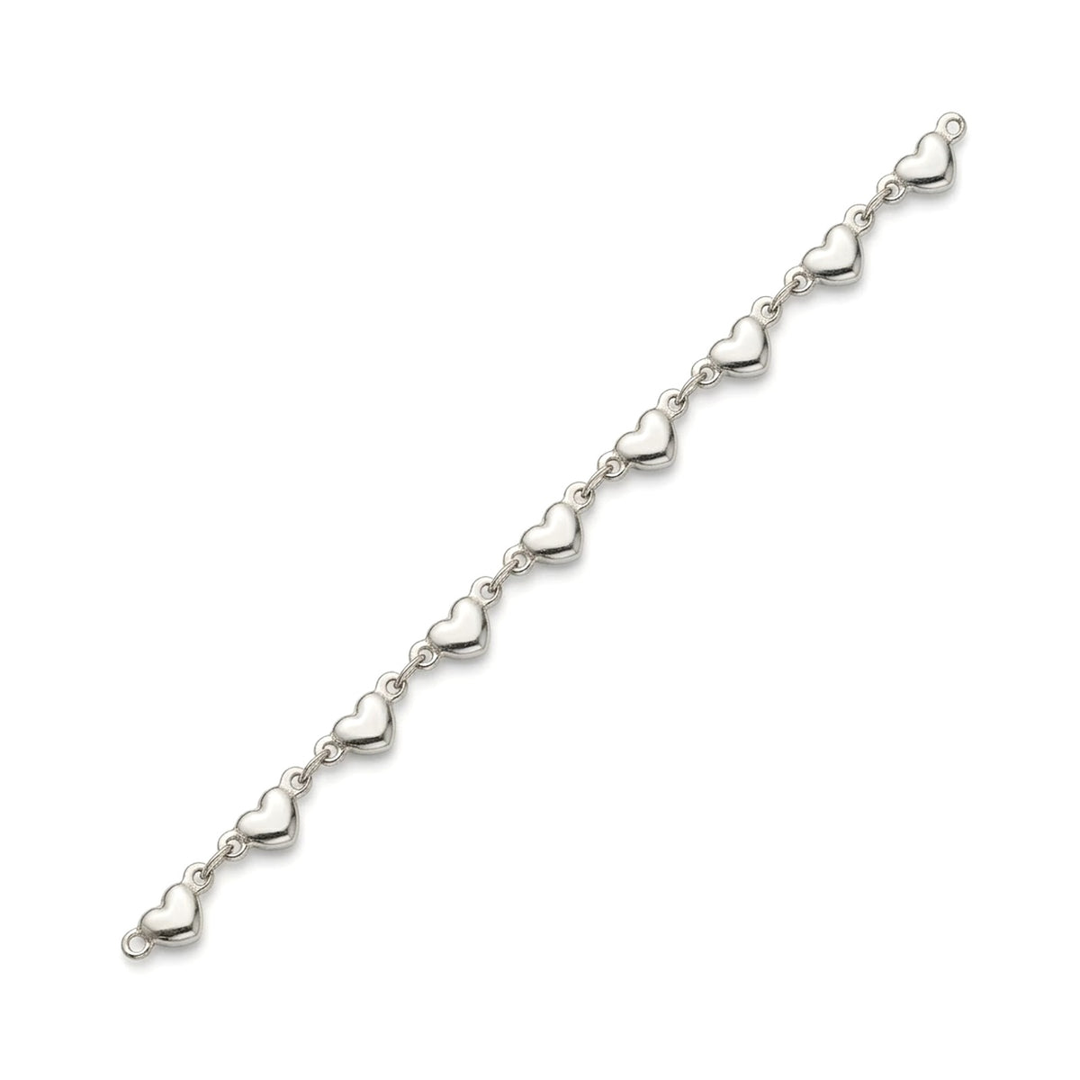 Puffed Heart Link Chain