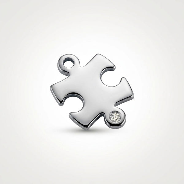 Puzzle Piece Charm Silver