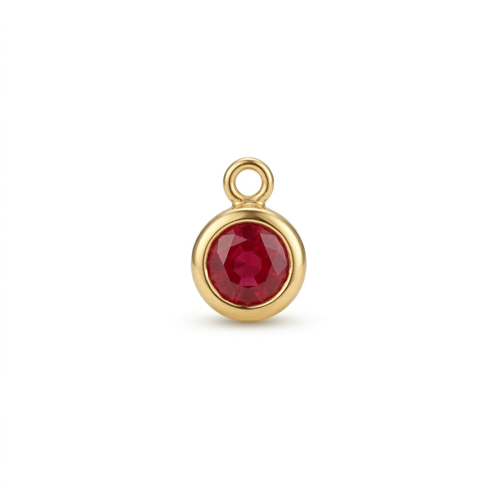 Ruby Red Solitaire Charm