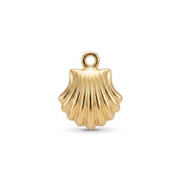 Scallop Shell Charm Gold