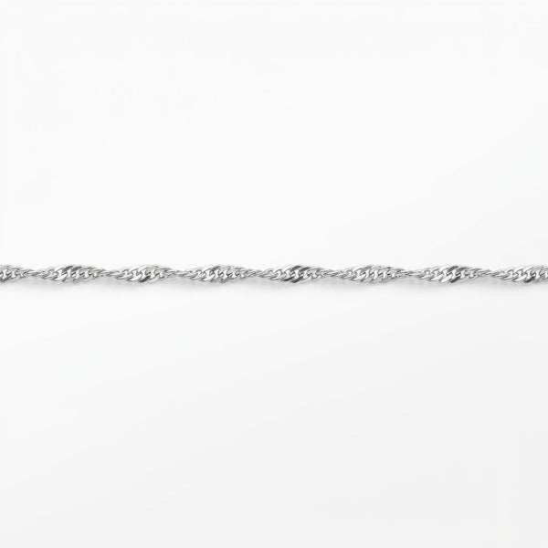 Singapore Twist Chain Silver